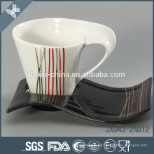 Tazas de café al por mayor de alta calidad del precio competitivo modificado para requisitos particulares de la porcelana